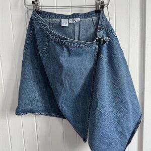Calvin Klein Jeans Asymmetrical Blue Denim Skirt